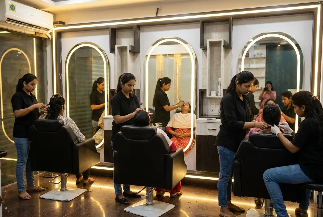 Luxurious Interior of Anithas Beauty and Cosmetics